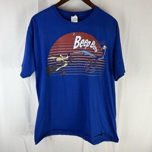 Looney Tunes Wile E. Coyote & Road‎ Runner Beep Beep Chase T-Shirt Size XL